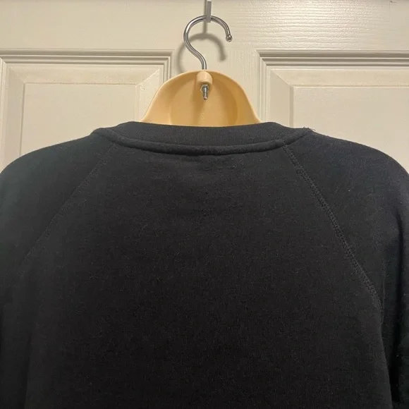 Betsey Johnson Embellished Rhinestone Skull Fleece Sweatshirt Black-Small - VGUC - Picture 8 of 14